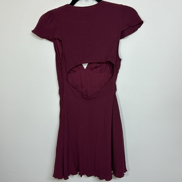 Aritzia Sunday Best Rand Mini Dress Maroon 4 - Picture 6 of 7